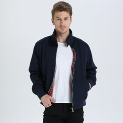 Trendy Business Stand Collar Slim Jacket Men's Coat Casual Coat Pilot Jacket