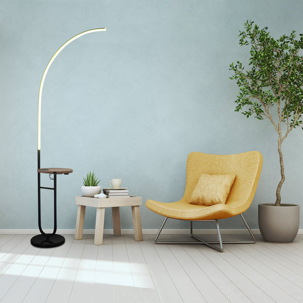 RGB Side Table Floor Lamp with Wireless Charger - Annizon Home Essentials