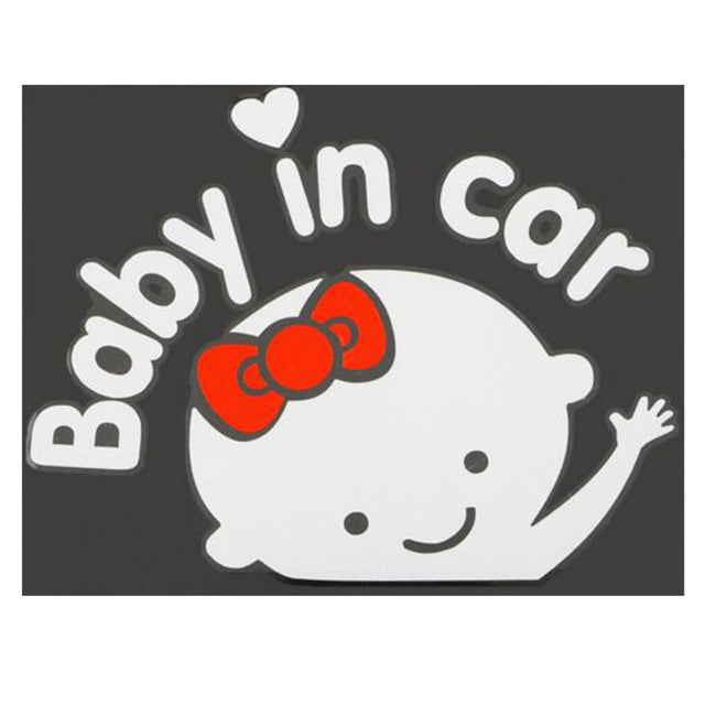 Car styling 3D Cartoon Stickers Baby In Car Warming Car-Sticker Baby on Board High Quality Dewtreetali