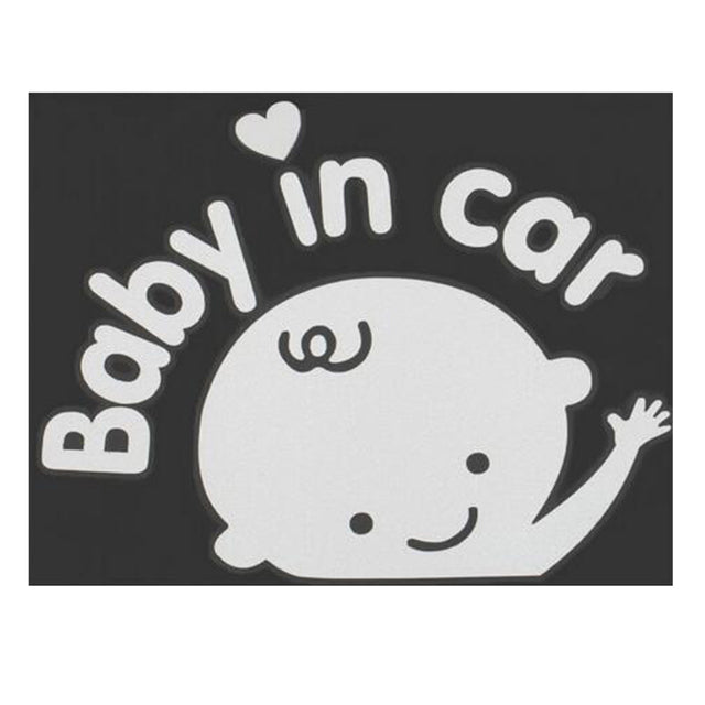 Car styling 3D Cartoon Stickers Baby In Car Warming Car-Sticker Baby on Board High Quality Dewtreetali eprolo