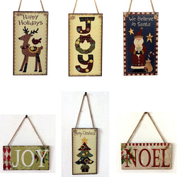 Christmas Happy Christmas Wooden Pendant Door - Annizon Home Essentials