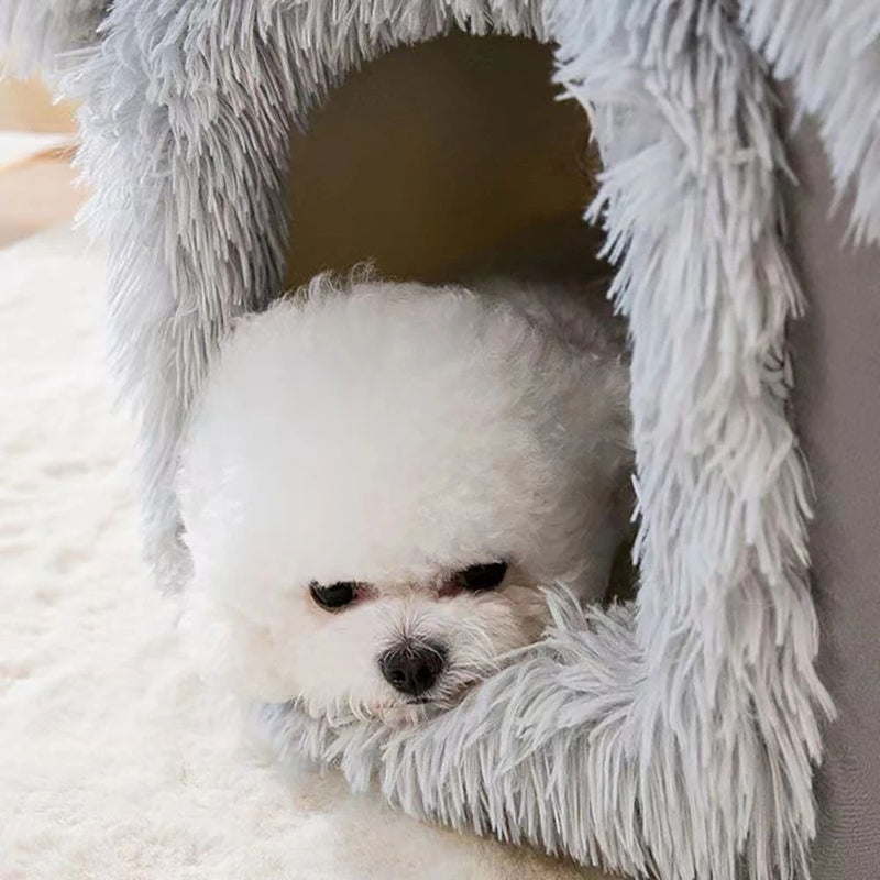 Cat Dog Nest Warm in Winter All Seasons Common Small House Pet Nest Villa Online Red Nest