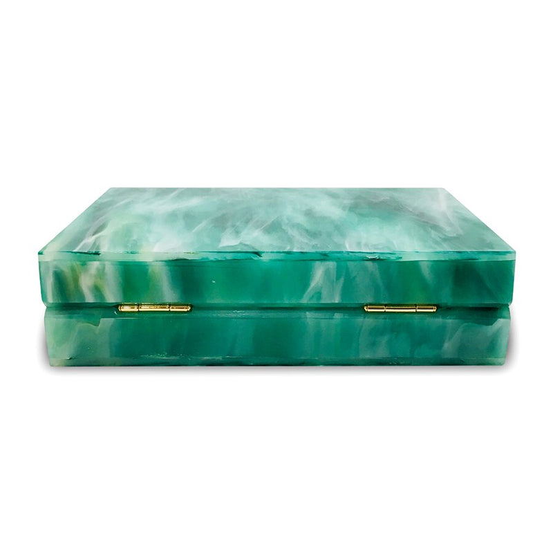 Acrylic Box Evening Handbag Women Luxury Designer Small Stone Pattern Green Dinner Clutch Purse Female Party Shoulder Bag Wallet