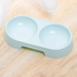 Macarone Double Pet Bowl Plastic Puppy Cat Food Water Drinking Dish Feeder Cat Puppy Feeding Supplies Small Dog Accessories