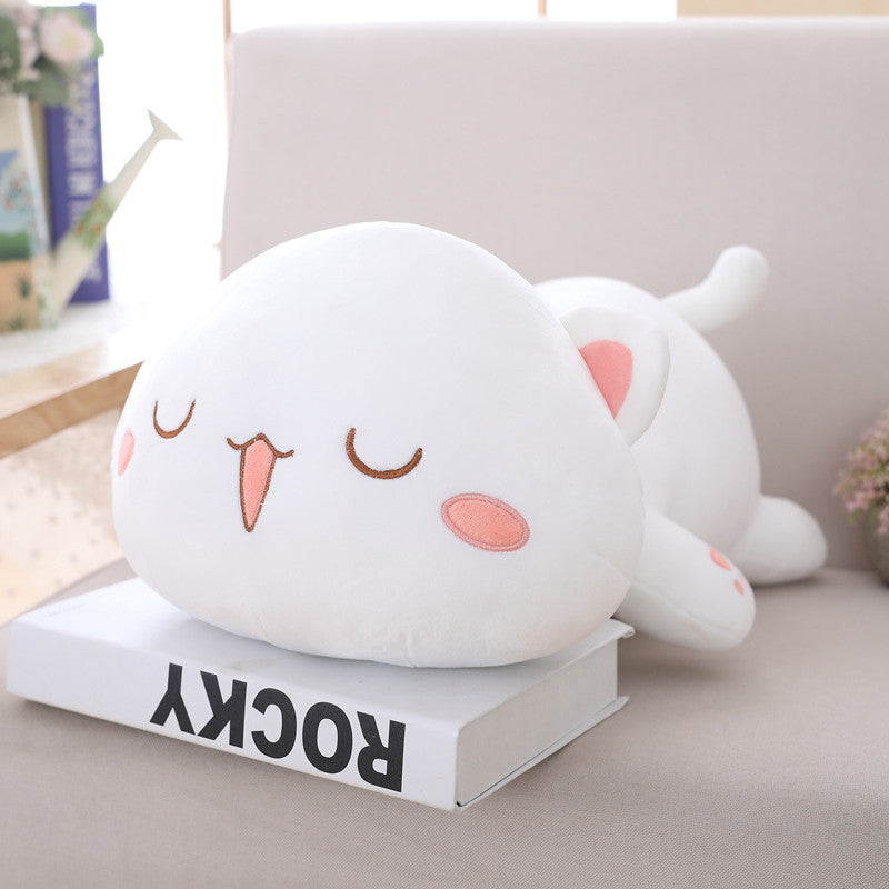 Cute White Meow Pillow Plush Cat Pillow Gift