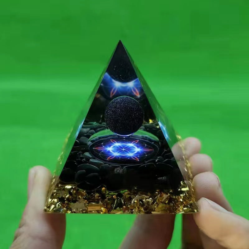 Crystal Ball Pyramid 5Cm 6Cm 8Cm 10Cm Crystal Crushed Stone Drop Glue Resin Home Handmade Decoration