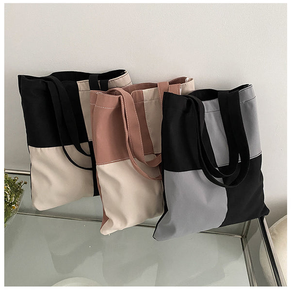 Student Class Large Capacity Tote Bag Korean Canvas Large Bag Female New Fashion All-Match Shoulder Bag Girl