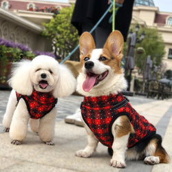 Autumn And Winter Pet Clothes Red Christmas Dog Cotton Clothes Reflective Warmth Small And Medium-Sized Dog Coat Clothing