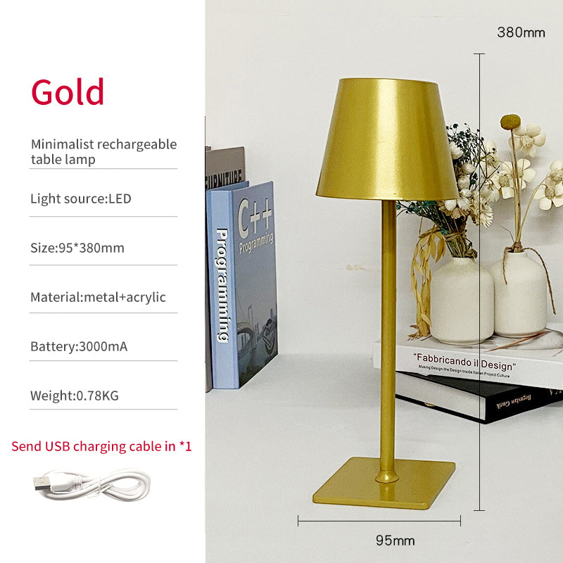 American Nordic LED Hotel Bar Table Desktop Decoration Eye Protection Creativity USB High Foot Metal Charging Table Lamp