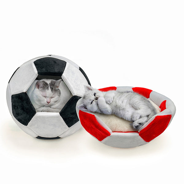 All Seasons All-Purpose Football Style Pet Nest Mattress Creativity Small Dog Kennel Autumn And Winter Warm Cat Nest