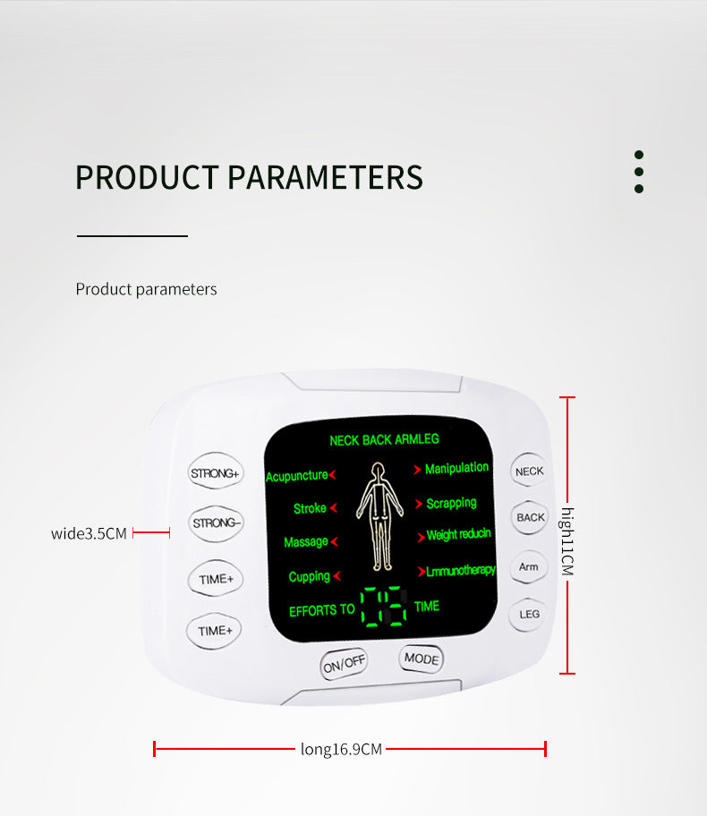 New Intermediate Frequency Digital Meridian Massager Dual Output Meridian Physiotherapy Instrument Multi-Functional Electronic Pulse Massager