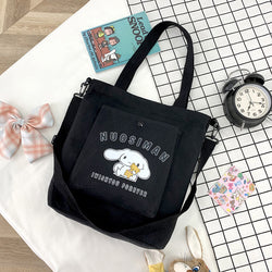 Summer New Women's Shoulder Bag Small Fresh Student Campus Canvas Bag Three-Dimensional Small Animal Pattern Messenger Bag