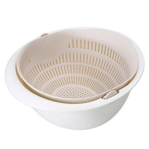 Double Drain Basket Bowl Washing Kitchen Strainer freeshipping - Annizon Home Essentials