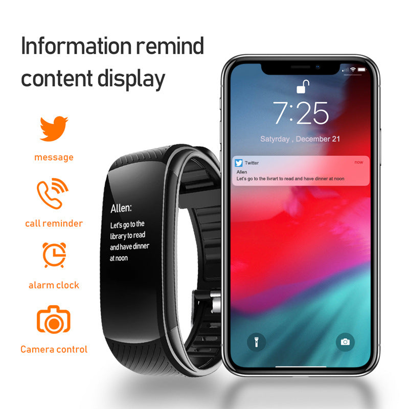 C5S Smart Bracelet HD Color Screen Brightness Adjustment Bluetooth Sports Bracelet