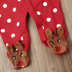 0-18M My First Christmas Baby Boy Girl Rompers Newborn Infant Baby Cartoon Deer Red Jumpsuit Playsuit Xmas Baby Costumes