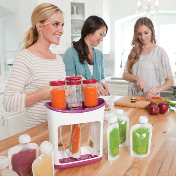 Squeeze Food Station Baby Food Organization Storage Containers Baby Food Maker Set Fruit Puree Packing Machine