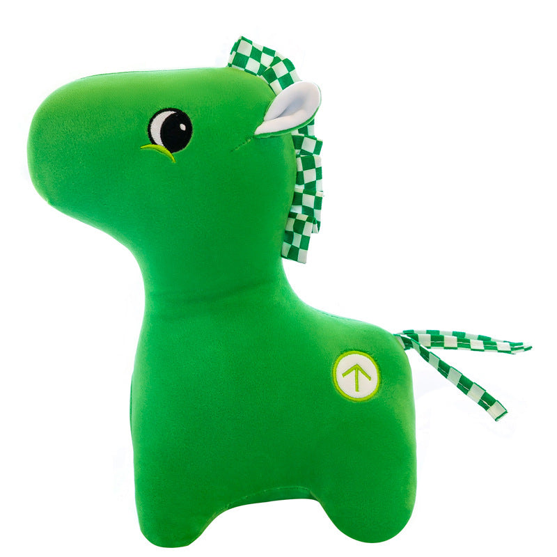 New Net Red Green Horse Pass Code Plush Toy Green Pony Doll Plush Toy Health Code Activity Doll