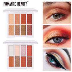 Romantic Beauty Matte Small Plate Portable Eyeshadow Makeup INS8 Color Eyeshadow Palette