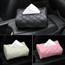Car Tissue Box Car Hanging Tissue Box Car Supplies Creative Tissue Box Leather Tissue Bag