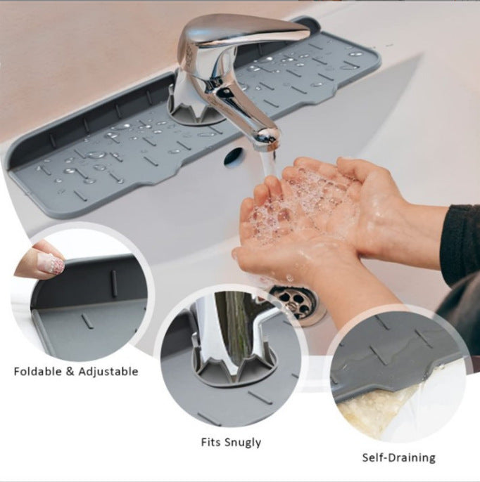 Silicone Faucet Drain Pad Faucet Splash-Proof Water Pad