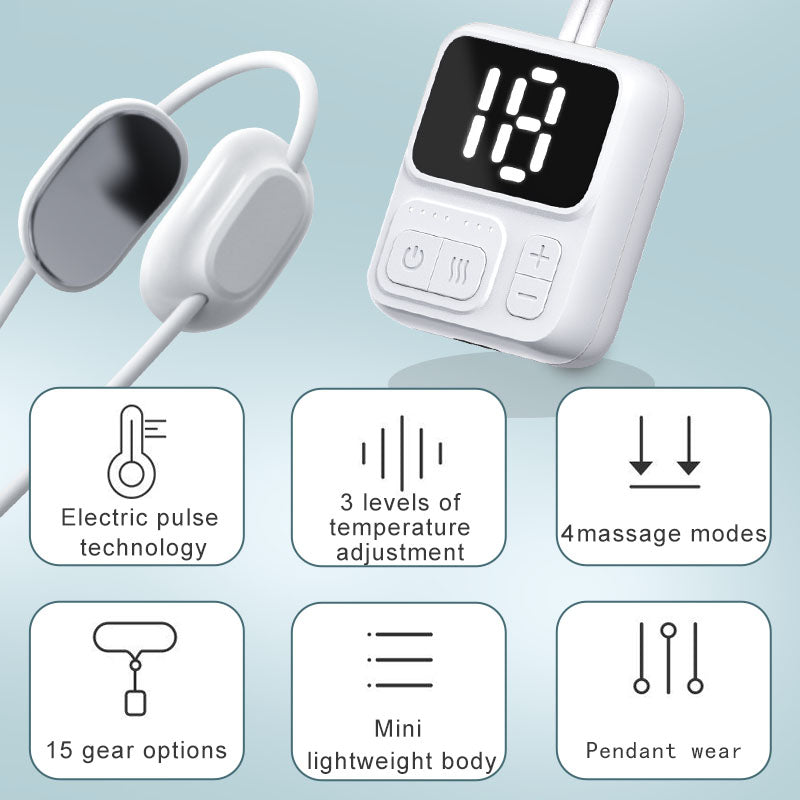 Massager Home Cervical Massager Mini Micro-Current Pulse Hot Compress Portable Pendant Hanging Neck Protector