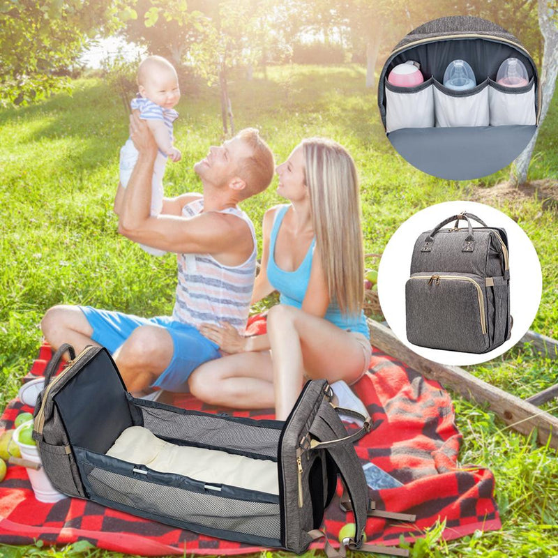 Moms And Dads Baby Backpack Convertible Lightweight Baby Diaper Bag Bed Multi-purpose Travel Storage Bag Baby Nappy Bag Baby Bed