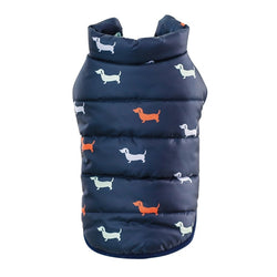 Pet Dog Down Jacket Vest Dog Clothes Autumn Winter Cotton Padded Coat For Dogs Clothes Puppy Thickened Stand Collar Down Jackets