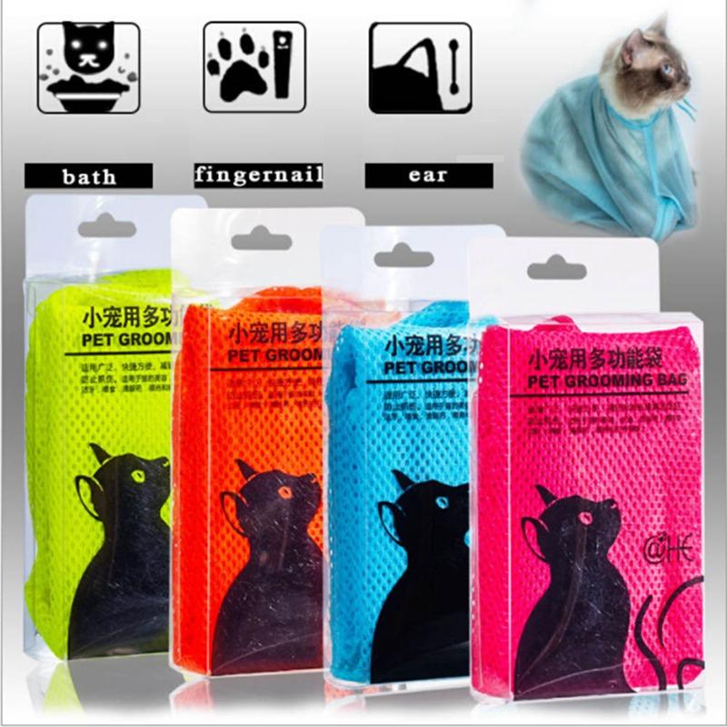 Cat Grooming Bag Cat Washing bath Bag Shower Nail Cutting Medicine Cat pet washing
