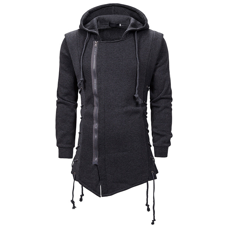 Trendy Men's Hoodie Dark Hooded Loose Coat