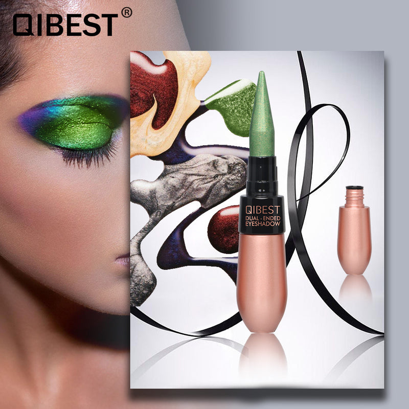 QIBEST Charm Dual-Purpose Pen Silky And Dynamic Eyeliner Soft Texture Eye Shadow Cream Eye Shadow Stick