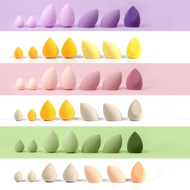 7 PCS Makeup Sponges Beauty Egg Makeup Puff Wet Dry Dual Use Makeup Tool Set Cosmetic Puff