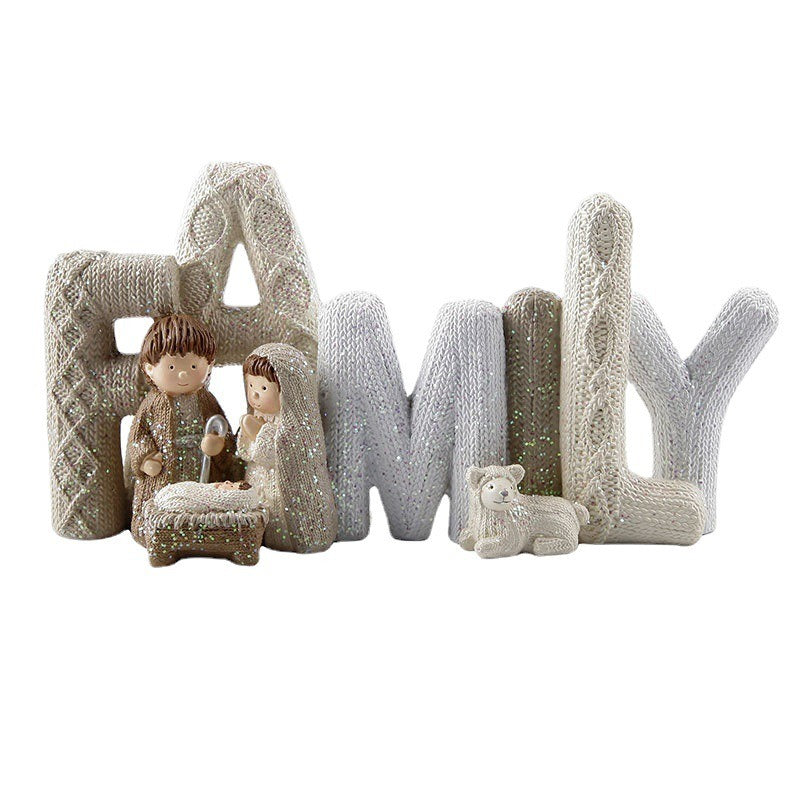 European English Letters Ornaments LOVE / FAMILY Home Desktop Decorations Holiday Gifts