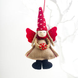 Christmas Decoration Pendant Festival Cute Angel Plush Doll House Ornaments Christmas Tree Creative Decorative Accessories