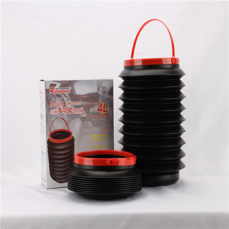 Car Trash Bin Can Car Storage Bin Portable Outdoor Fishing Bucket Multifunctional Retractable Folding Water Bucket