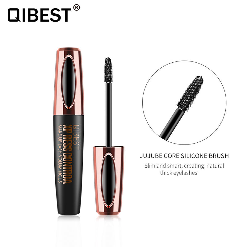 QIBEST Volumizing Magic Mascara Thick And Curling Big Brush Mascara 4D Mascara