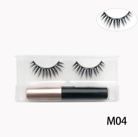 3D Mink Magnetic Eyelashes Waterproof Lasting Magnetic Eyeliner Magnet Mink Eyelashes Makeup Extension False Eyelashes