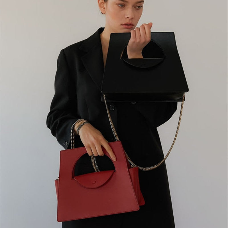 Luxury Handbags Women Bags Designer New Nice Geometric Chain Tote Ladies Evening Clutch Bags Simple Shoulder Bag