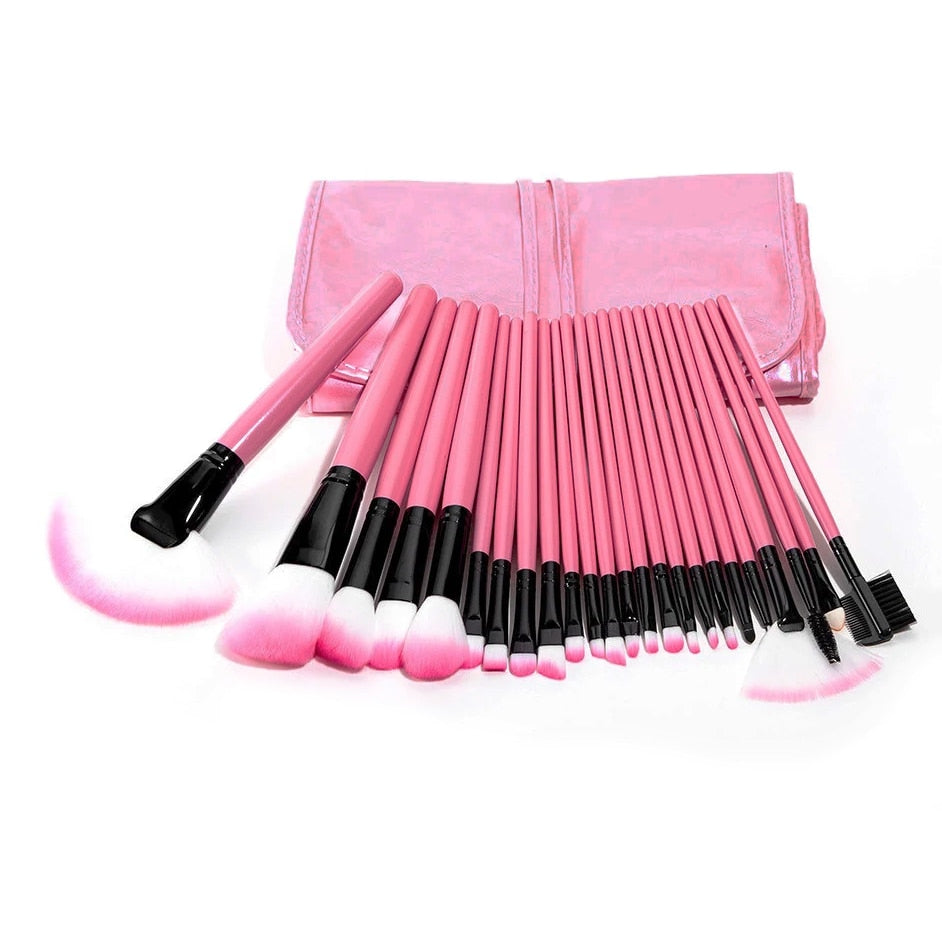 Gift Bag Of  24 pcs Makeup Brush Sets Professional Cosmetics Brushes Eyebrow Powder Foundation Shadows Pinceaux Make Up Tools