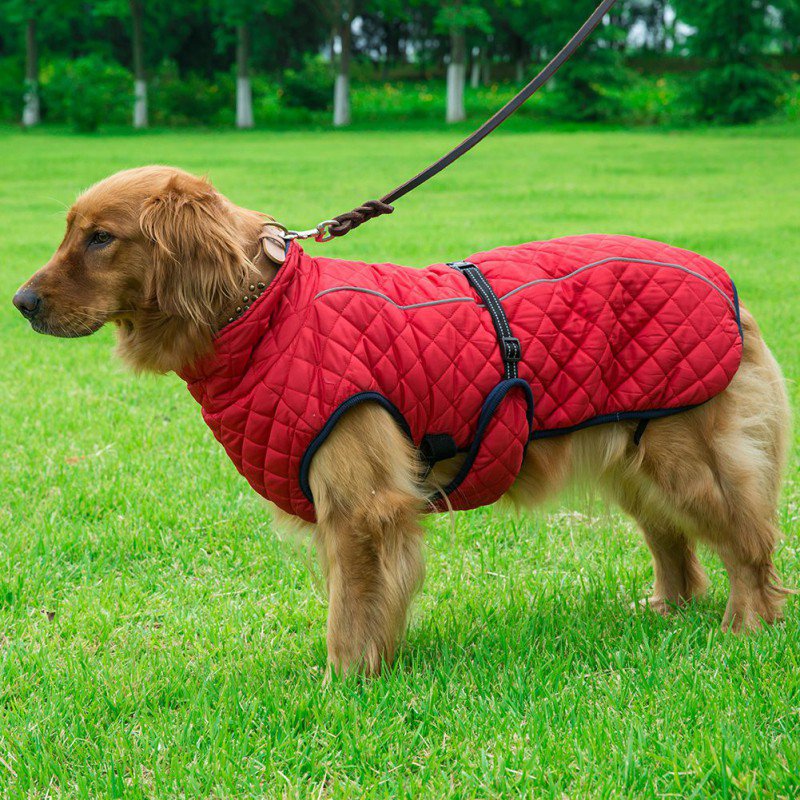 Dog Clothes Winter Thickening Warm Pet Reflective Outdoor Jacket Coat