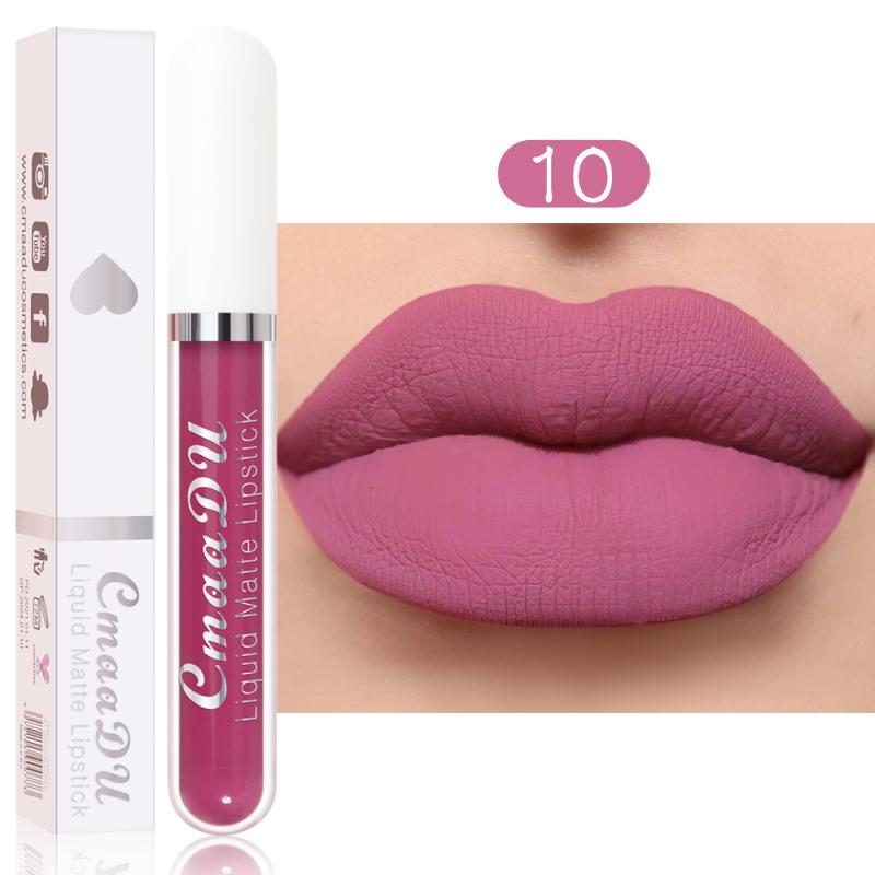 CmaaDu 18 Colors Long Lasting Lip Gloss Matte Velvet Liquid Lipstick Waterproof Moisturizing Lip Makeup Cosmetic TSLM1