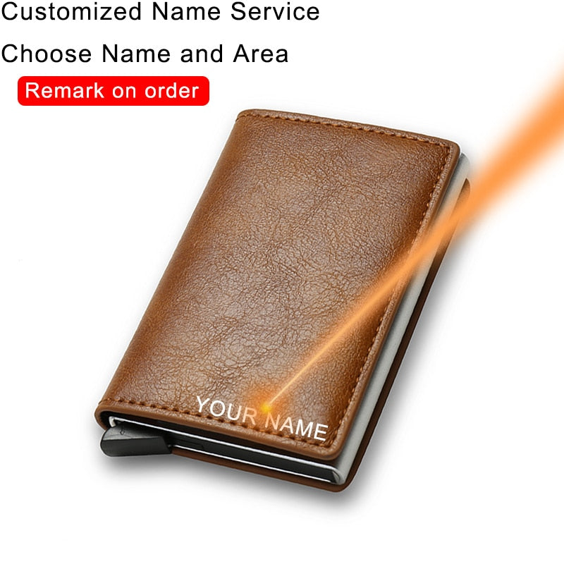 DIENQI Carbon Fiber Card Holder Wallets Men Brand Rfid Black Magic Trifold Leather Slim Mini Wallet Small Money Bag Male Purses - Annizon.com