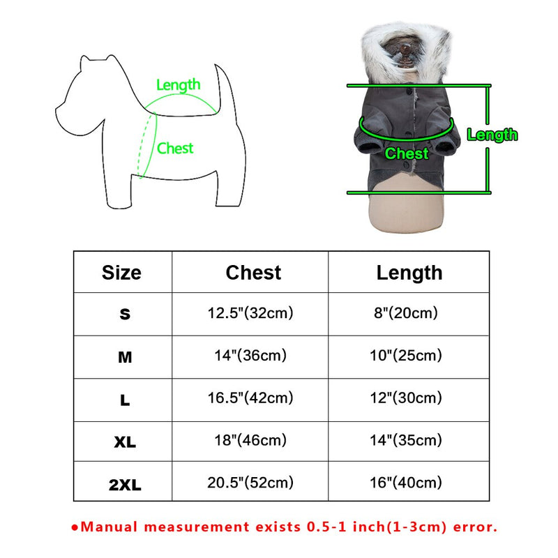 Winter Dog Clothes for Small Dogs Warm Dog Coat Jacket French Bulldog Clothes Hooded Coat Pet Puppy Cloting Fleece Padded Outfit