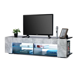 Modern RGB LED TV Stands With Cabinet Storage Organizer