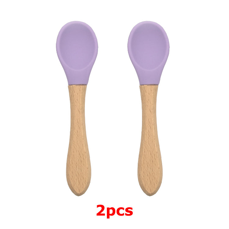 Baby Silicone Tableware Strong Sucker Water Bowl Spoon Set Children Suction Bowl Baby Food Bowl Baby Feeding Tableware