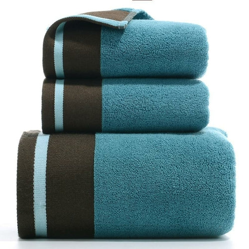 3PCS/Set Towel Cotton Beach towels Luxury Thickened Bath Towel freeshipping - Annizon Home Essentials