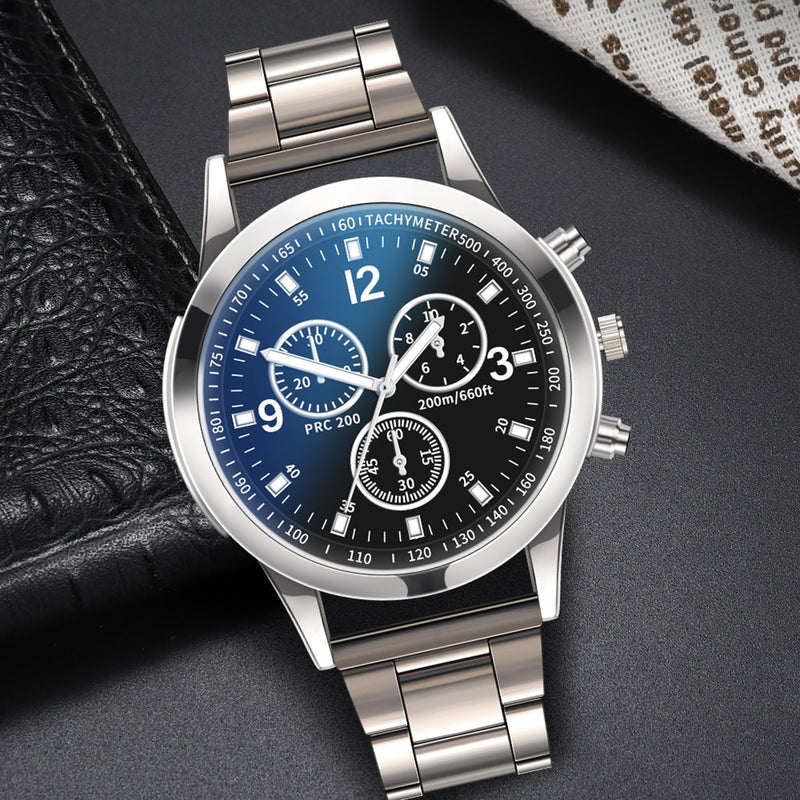 Luxury Men's Business Quartz Watches Stainless Steel Round Dial Casual Watch Man Watches 2021 Modern Classic Horloges Mann #S30