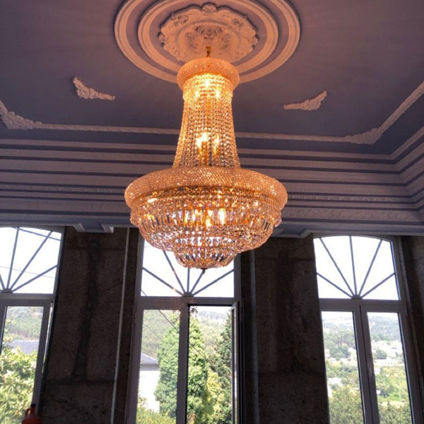 French Empire Gold Crystal Chandelier