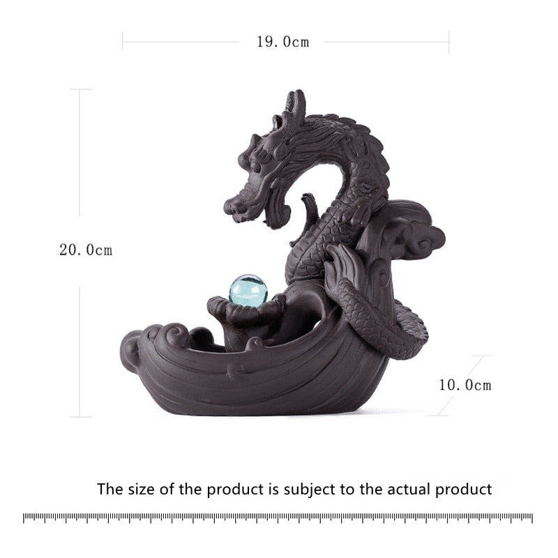 Ceramic Dragon Backflow Incense Holder