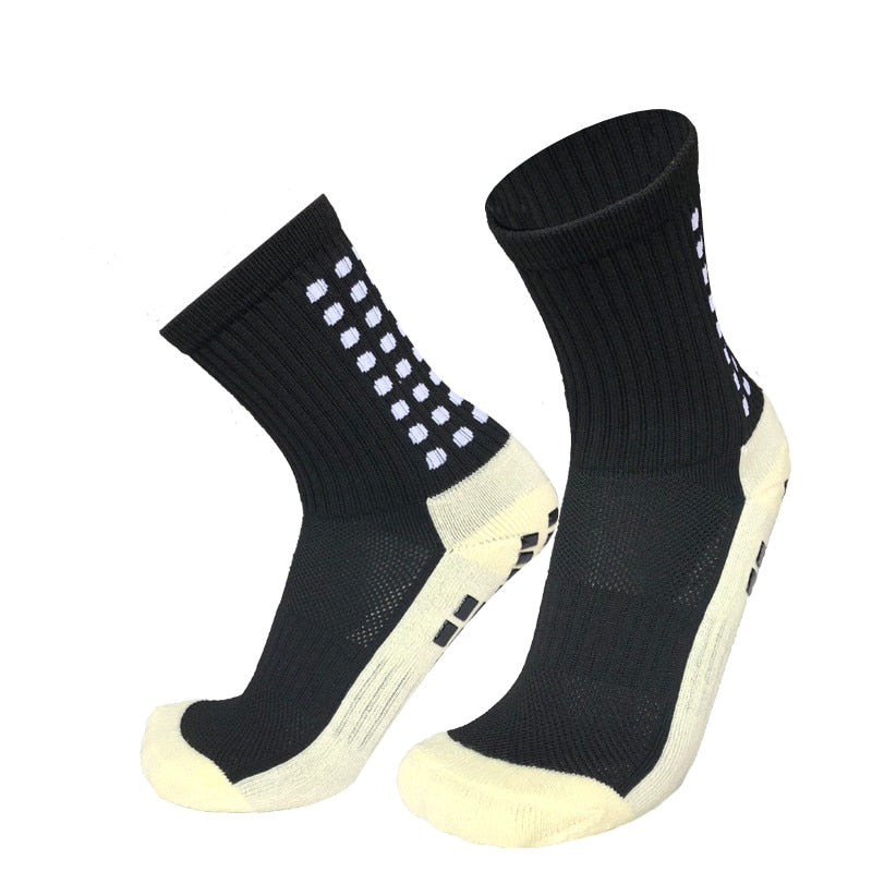 New Style FS Football Socks Round Silicone Suction Cup Grip Anti Slip Soccer Socks Sports Men Women Baseball Rugby Socks