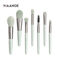 MAANGE 7Pcs Makeup Brushes Mini Set Cosmetic Powder Eye Shadow Foundation Blush Blending Beauty Make Up Tools